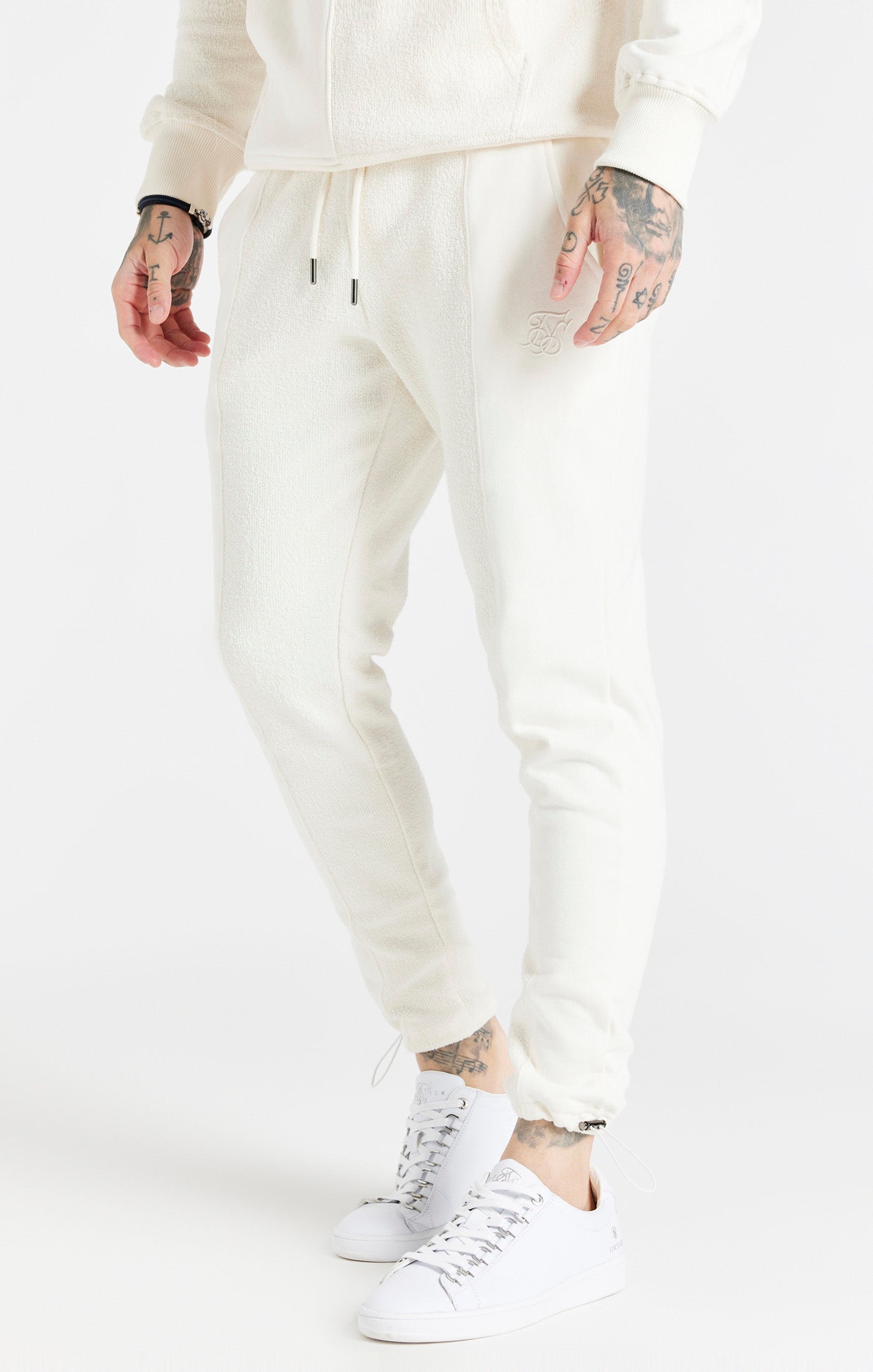 Load image into Gallery viewer, Ecru Half And Half Toggle Cuff Pant