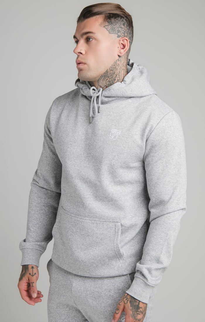 Load image into Gallery viewer, Grey Marl Muscle Fit Overhead Hoodie