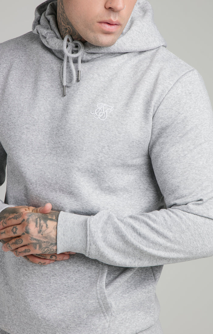 Load image into Gallery viewer, Grey Marl Muscle Fit Overhead Hoodie (1)
