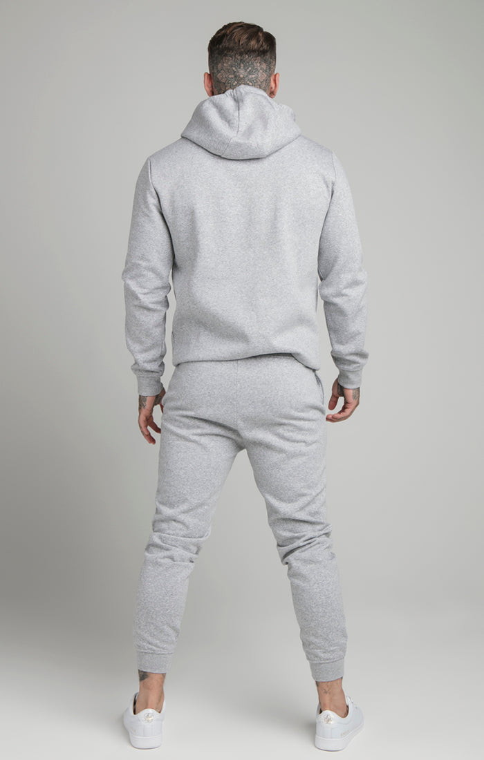 Load image into Gallery viewer, Grey Marl Muscle Fit Overhead Hoodie (4)