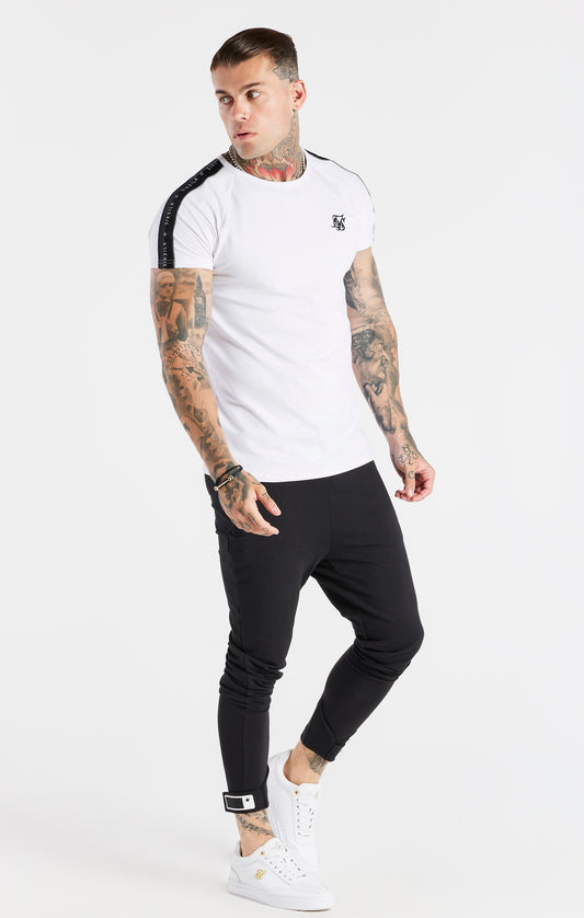 White Tape Muscle Fit T-Shirt