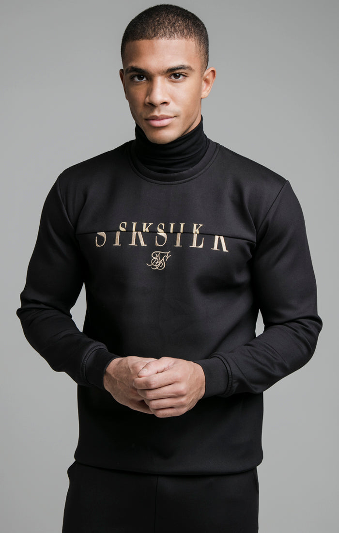 Load image into Gallery viewer, SikSilk Division Crew Neck Sweater - Black