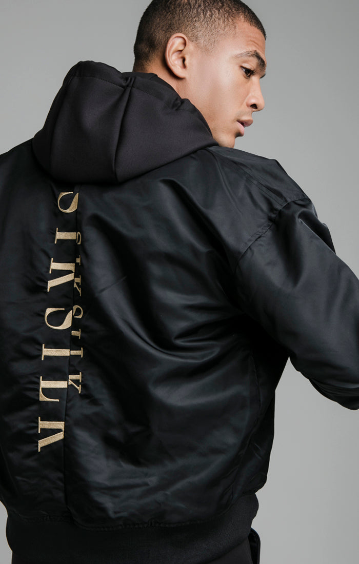 Load image into Gallery viewer, Black Bomber Jacket (5)