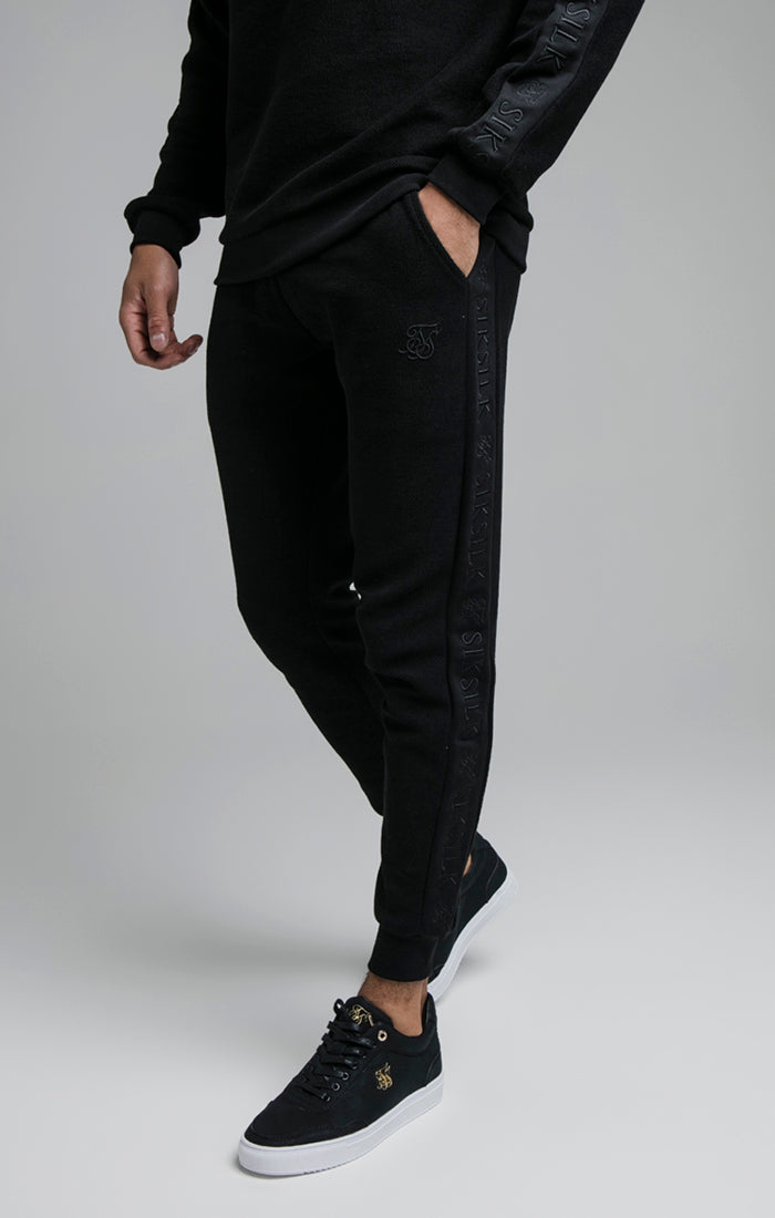 Load image into Gallery viewer, Black Embroidered Jogger