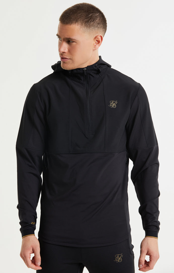 Load image into Gallery viewer, SikSilk Quarter Zip Performance Hoodie - Black &amp; Gold