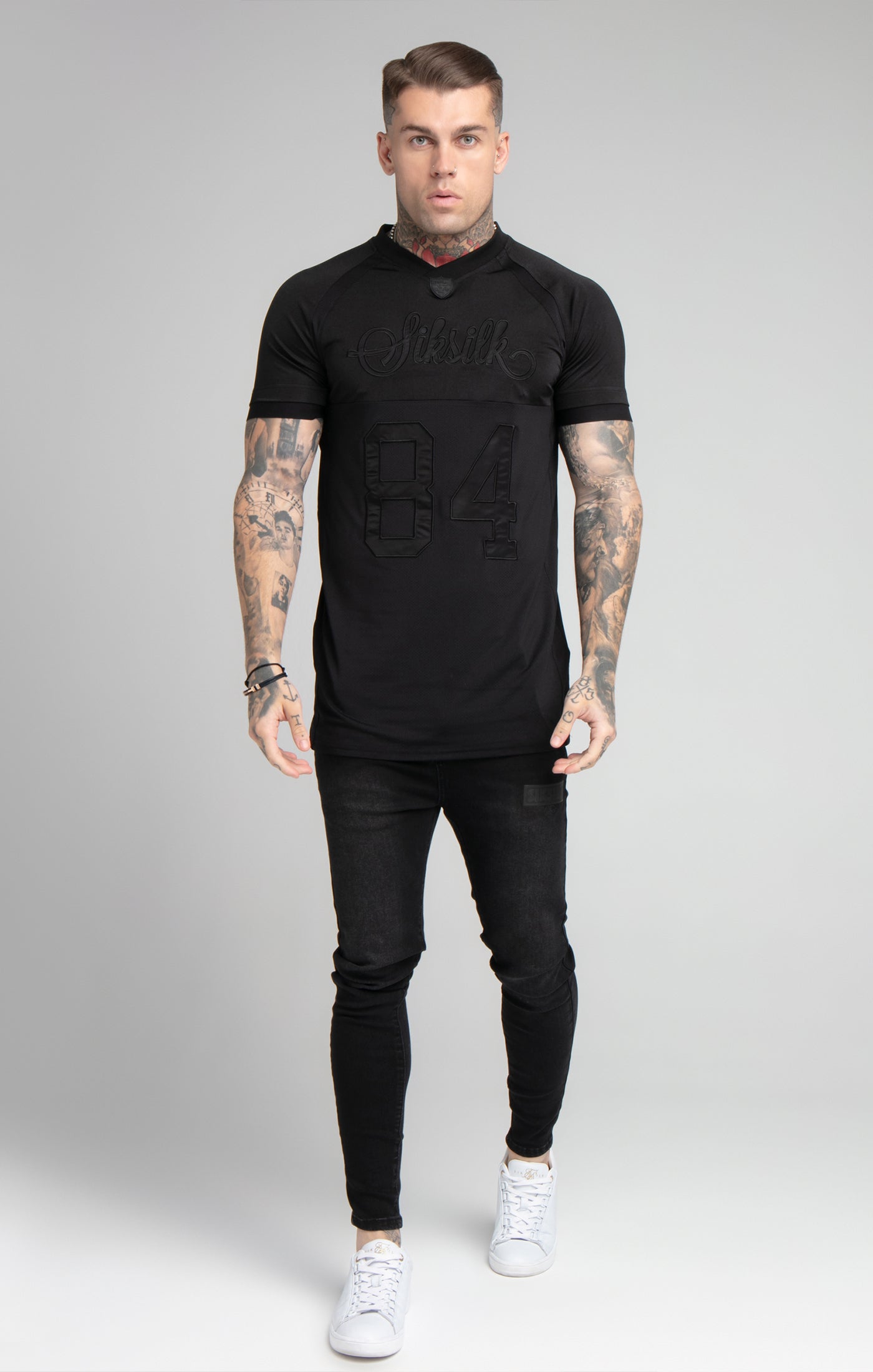 Load image into Gallery viewer, SikSilk Stretch Tee - Black (2)