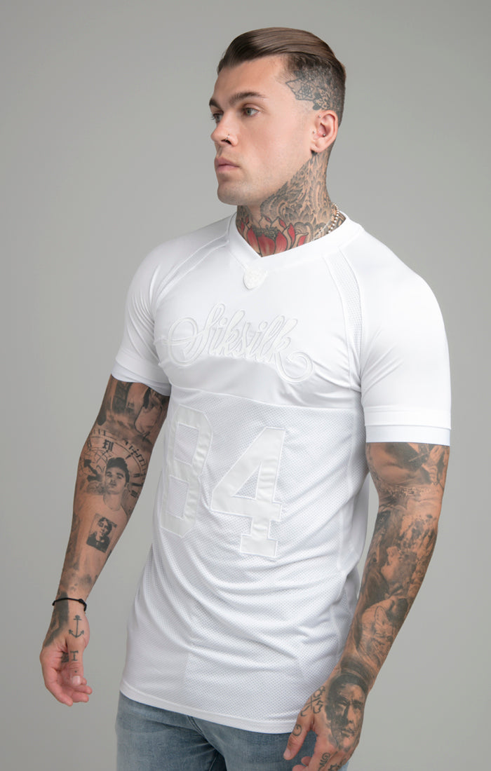 Load image into Gallery viewer, White Stretch Sports T-Shirt
