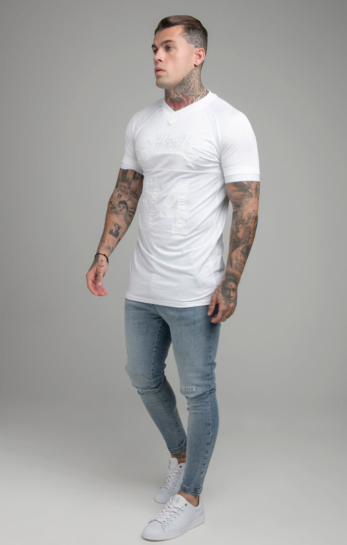 Load image into Gallery viewer, White Stretch Sports T-Shirt (5)