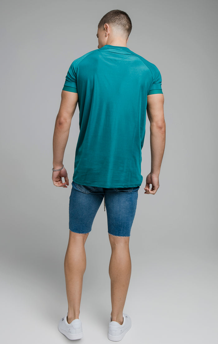 Load image into Gallery viewer, Teal Stretch Sports T-Shirt (1)