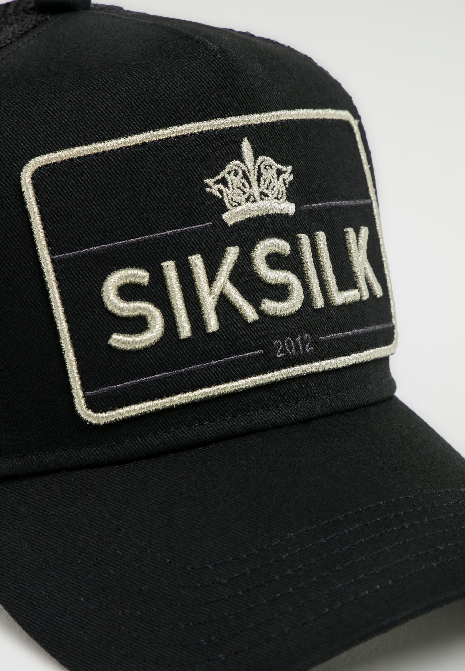 Load image into Gallery viewer, SikSilk Crown Patch Trucker - Black (3)