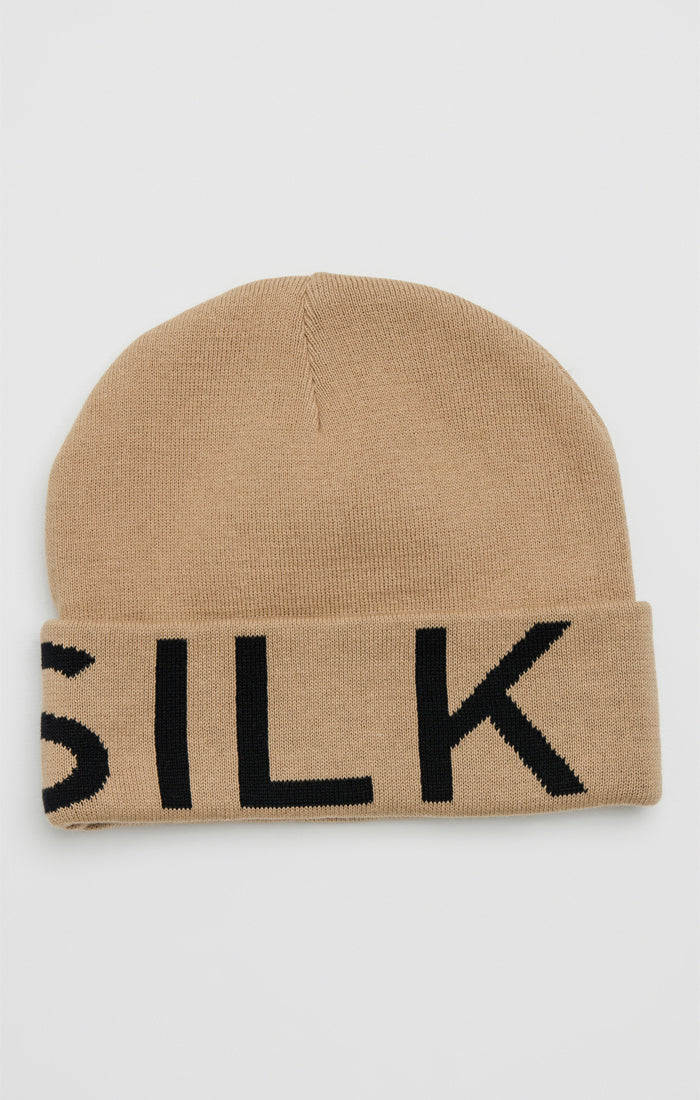 Load image into Gallery viewer, SikSilk Jacquard Cotton Cuff Beanie - Stone (1)