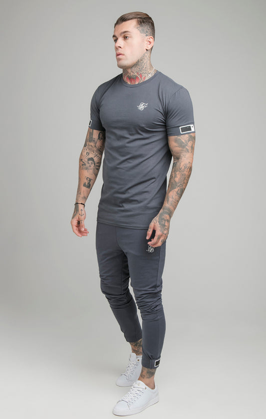 Navy Cuff Muscle Fit T-Shirt