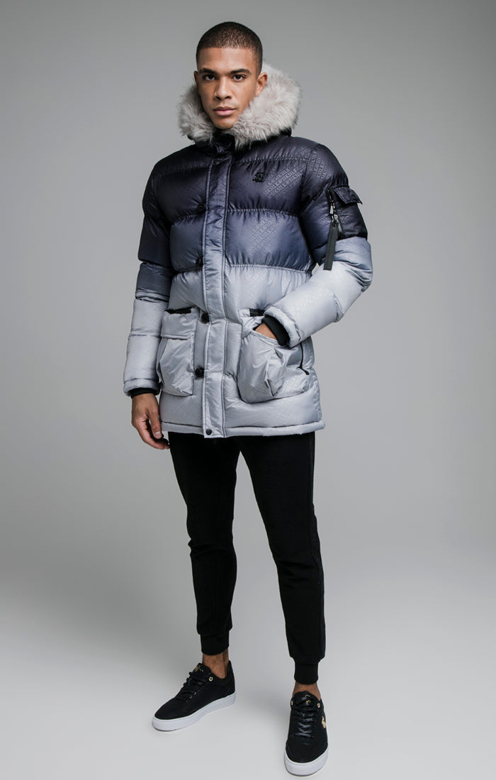 Load image into Gallery viewer, Black And Grey Puff Parka (3)