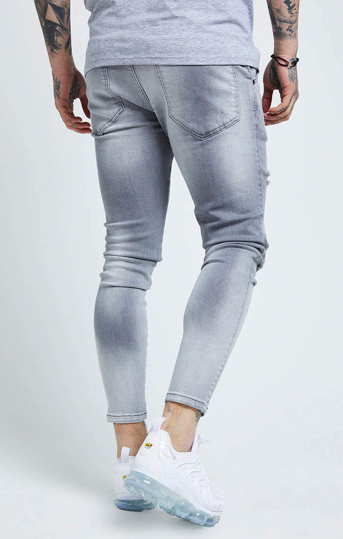 Load image into Gallery viewer, Grey Distressed Skinny Jean (2)
