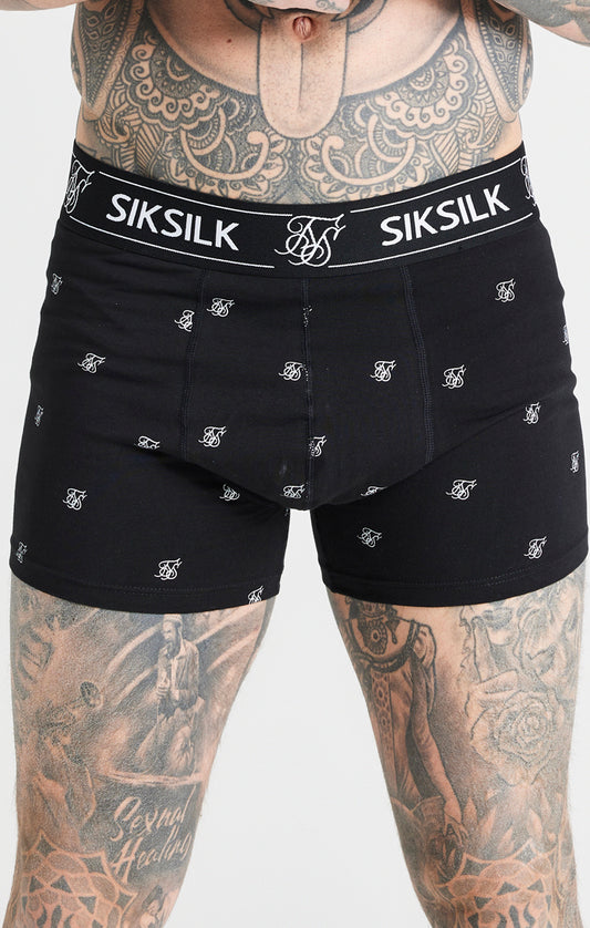 White, Black And Grey Pack Of 3 Logo Boxers