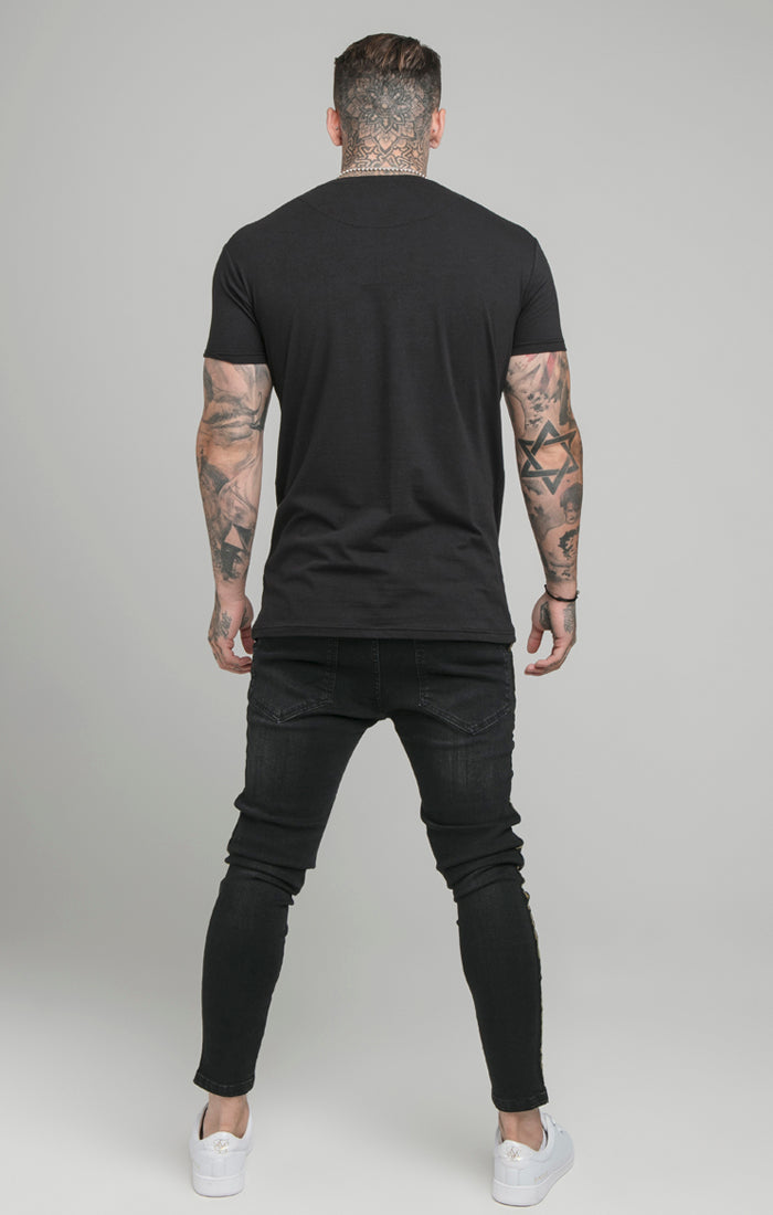 Load image into Gallery viewer, SikSilk Brushed Logo Gym Tee - Black (5)