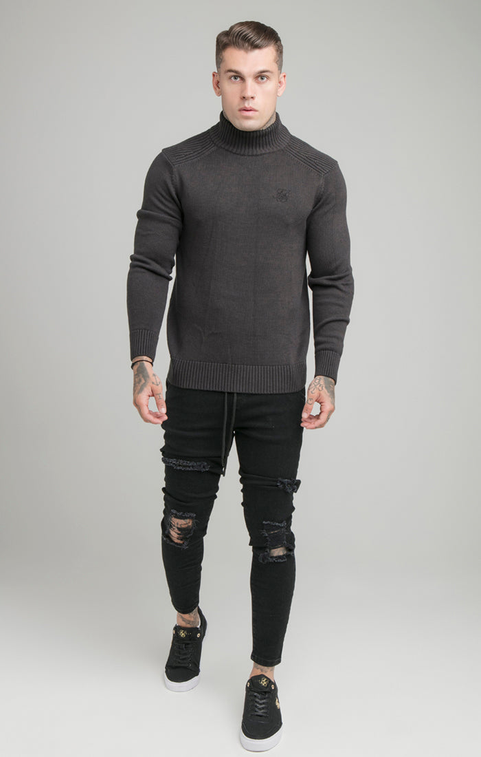 Load image into Gallery viewer, Grey Turtle Neck Jumper (3)