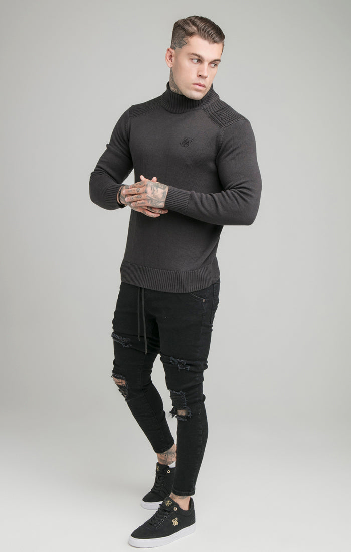 Load image into Gallery viewer, Grey Turtle Neck Jumper (2)
