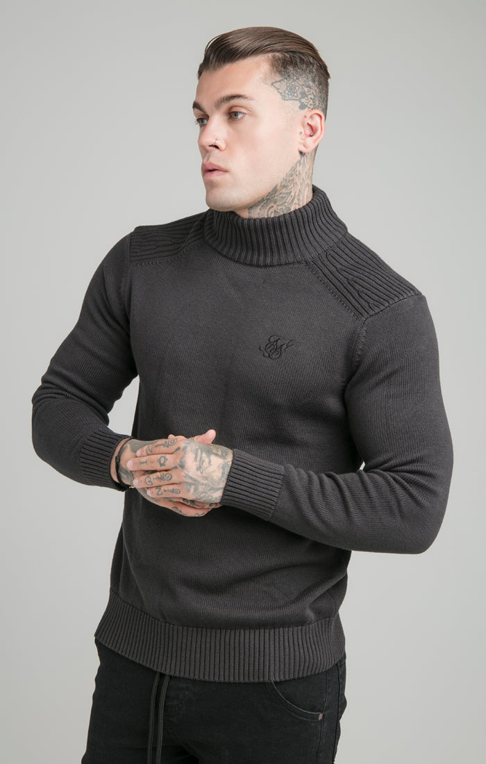 Load image into Gallery viewer, Grey Turtle Neck Jumper