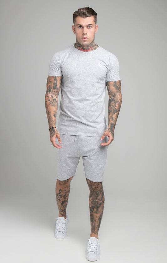 Grey Marl Short And T-Shirt Twin Set