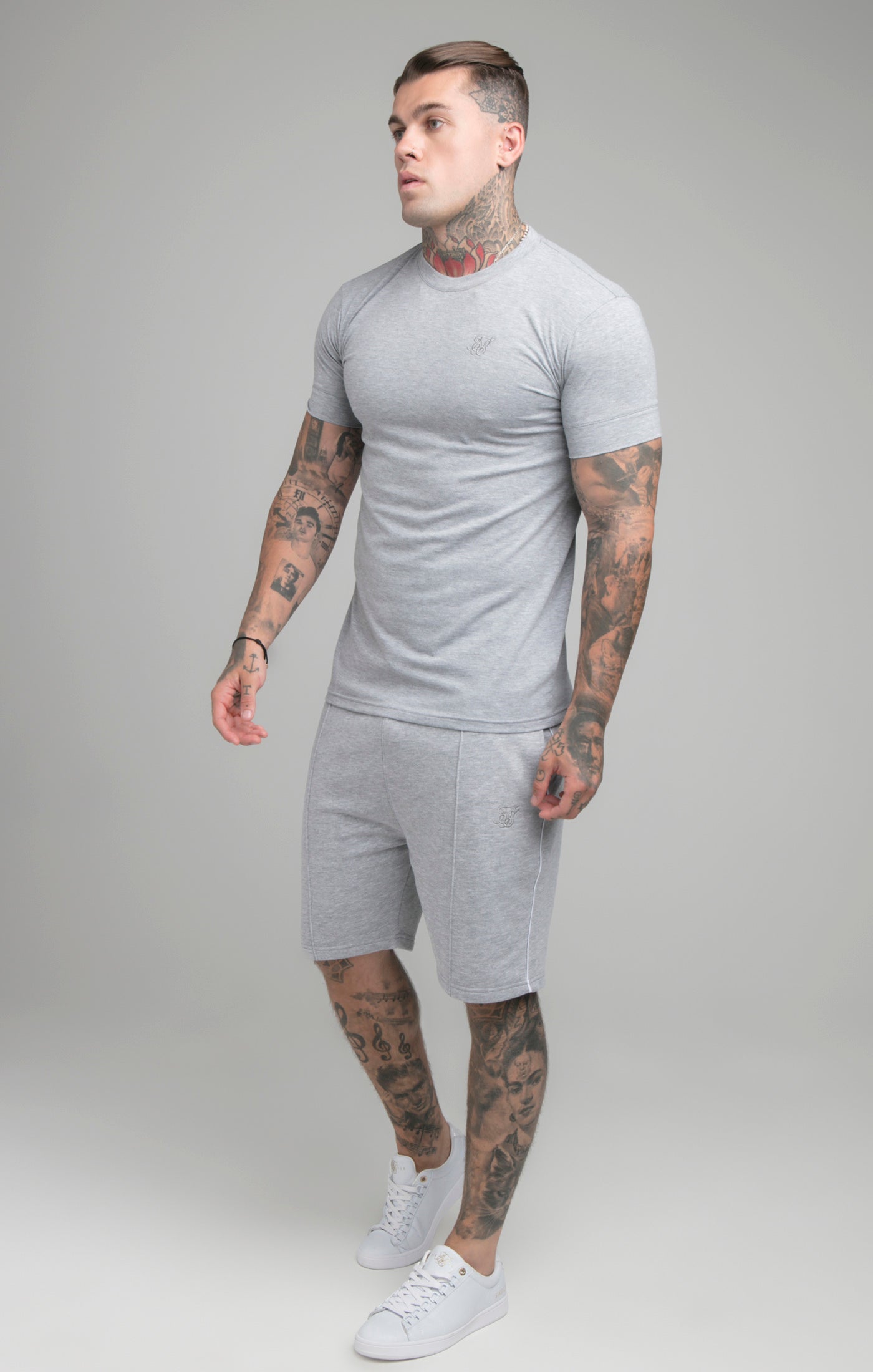 Load image into Gallery viewer, Grey Marl Smart T-Shirt (3)