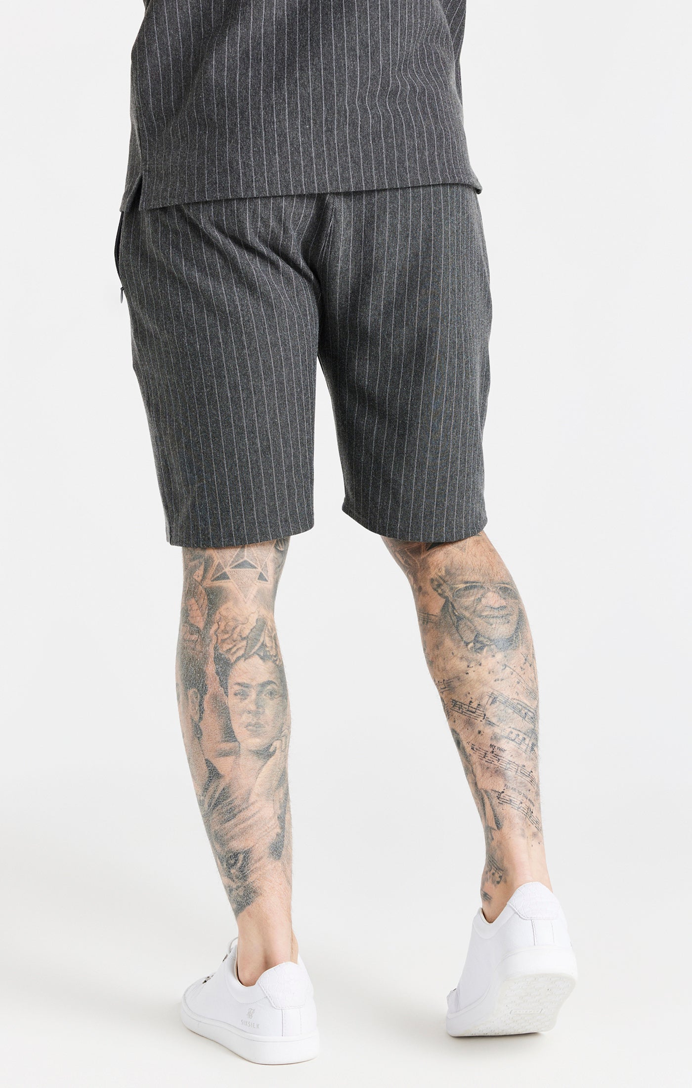 Load image into Gallery viewer, Grey Smart Pinstripe Short (2)