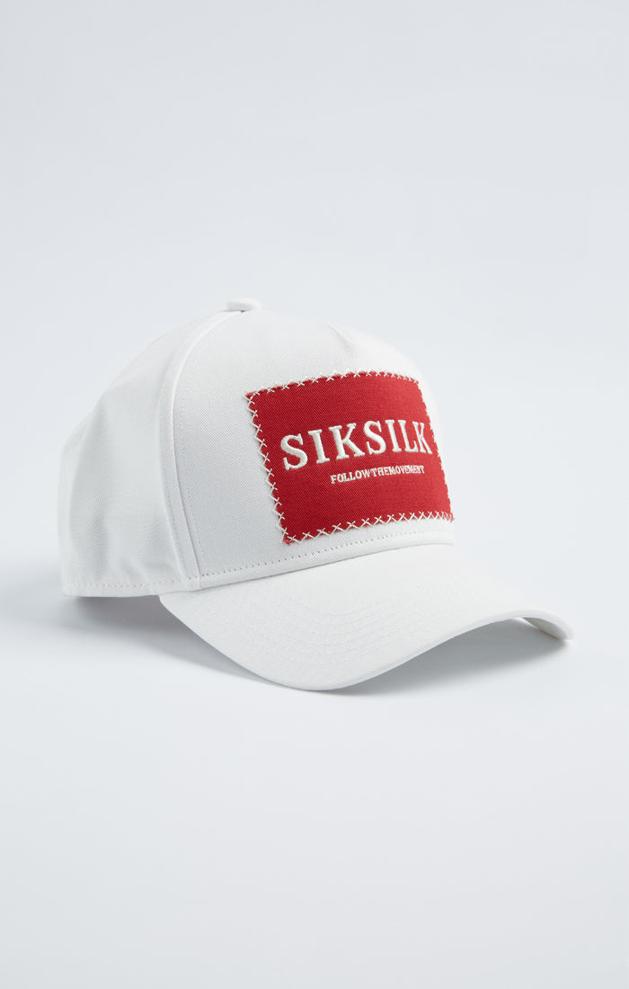 Load image into Gallery viewer, SikSilk Vintage Cross Stitch Trucker - White