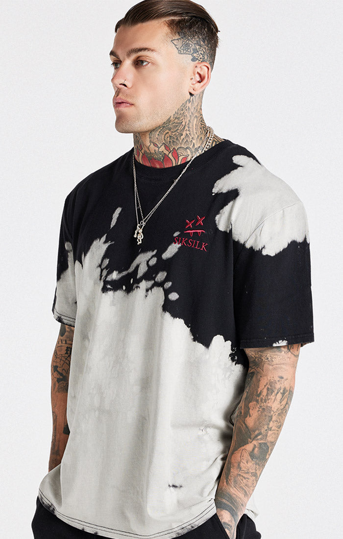 Load image into Gallery viewer, SikSilk X Steve Aoki Oversized Tee - White &amp; Black