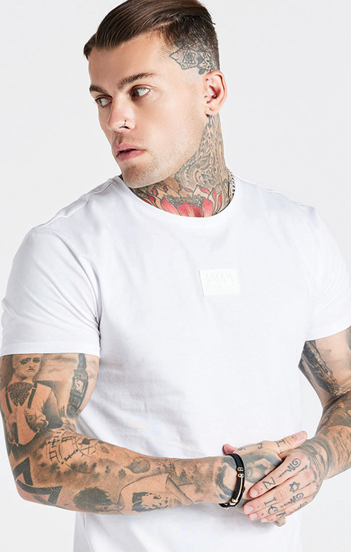 Load image into Gallery viewer, SikSilk X Steve Aoki Badge Gym Tee - White