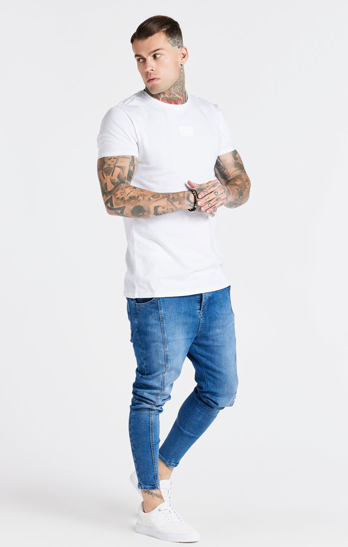 Load image into Gallery viewer, SikSilk X Steve Aoki Badge Gym Tee - White (3)