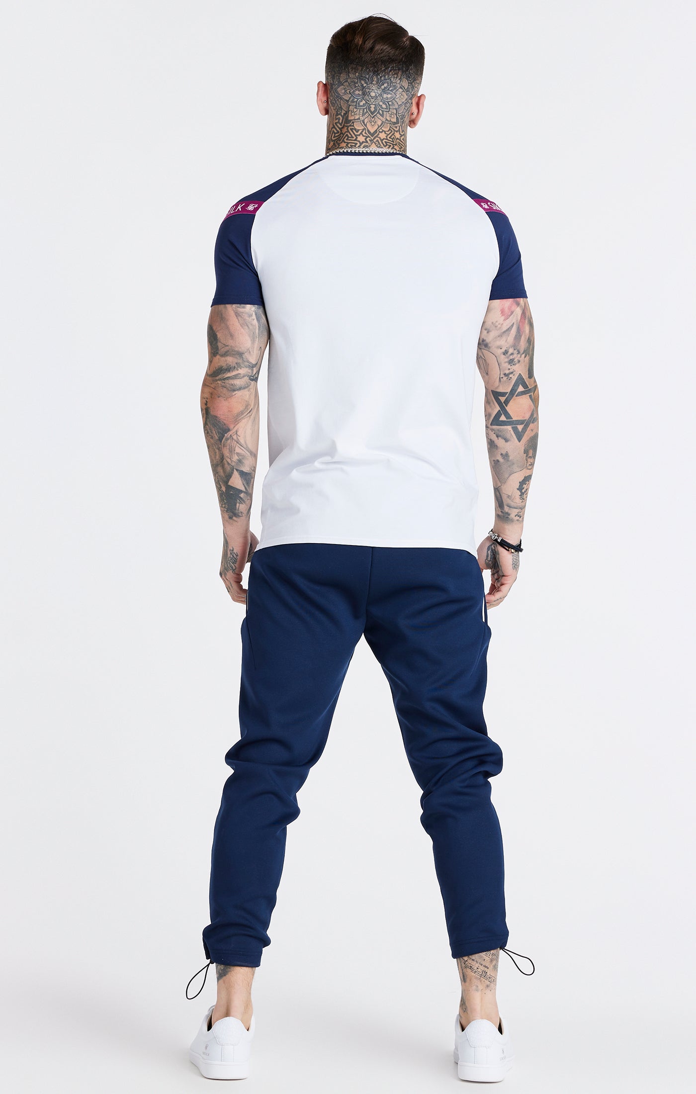 Load image into Gallery viewer, Navy Raglan Muscle Fit T-Shirt (6)