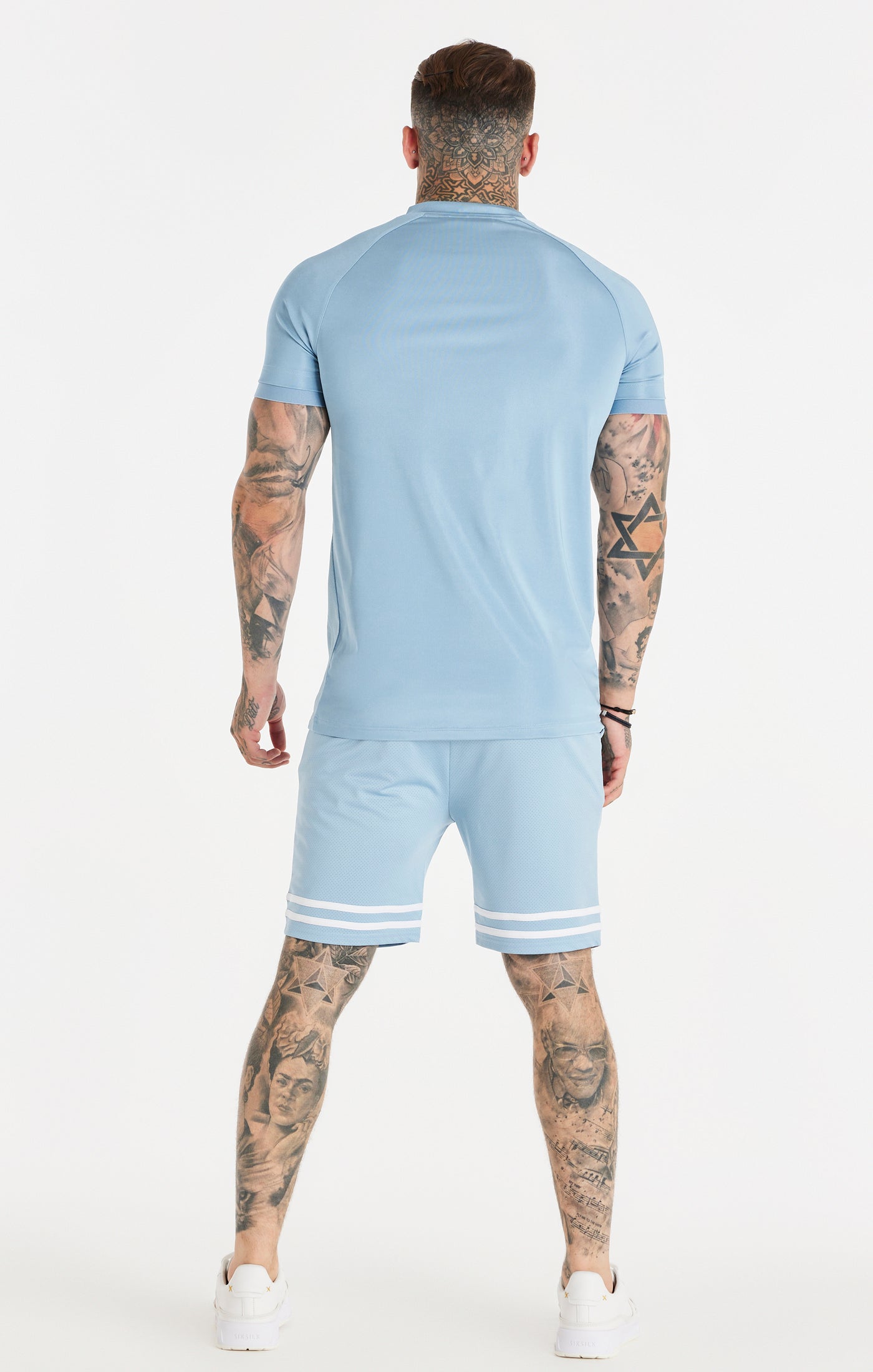 Load image into Gallery viewer, Blue Relaxed Mesh Bound Short (4)