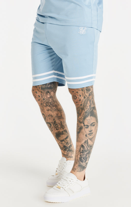 Blue Relaxed Mesh Bound Short
