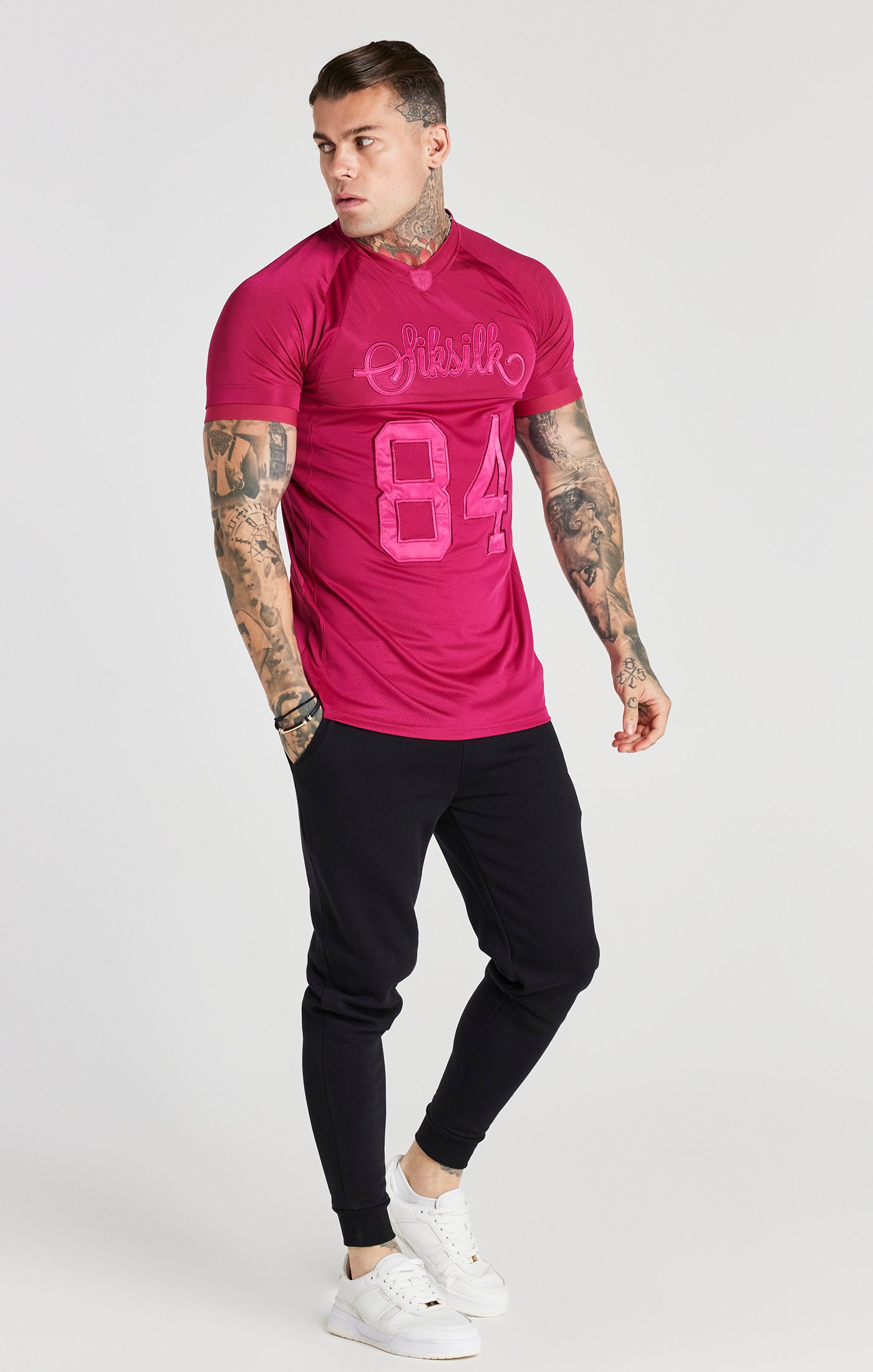 Load image into Gallery viewer, Pink Stretch Sports T-Shirt (2)