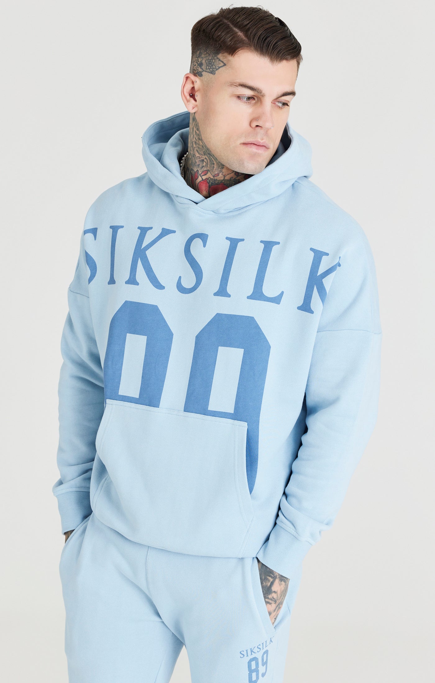 Load image into Gallery viewer, Blue Relaxed Fit Overhead Hoodie