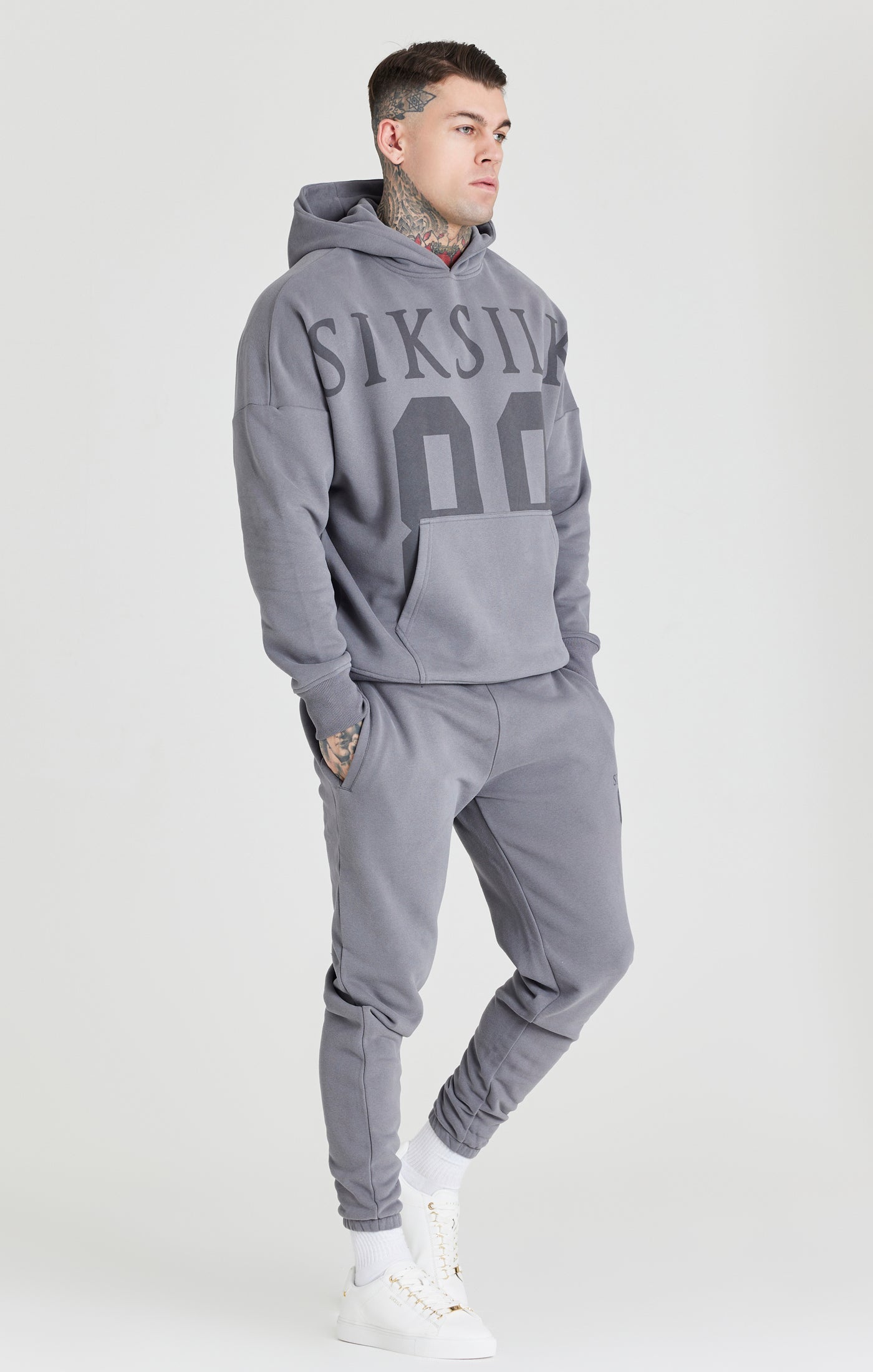 Load image into Gallery viewer, Grey Relaxed Fit Overhead Hoodie (1)