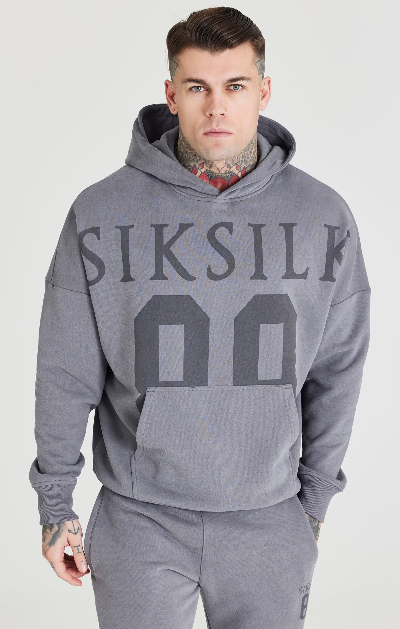 Load image into Gallery viewer, Grey Relaxed Fit Overhead Hoodie (4)
