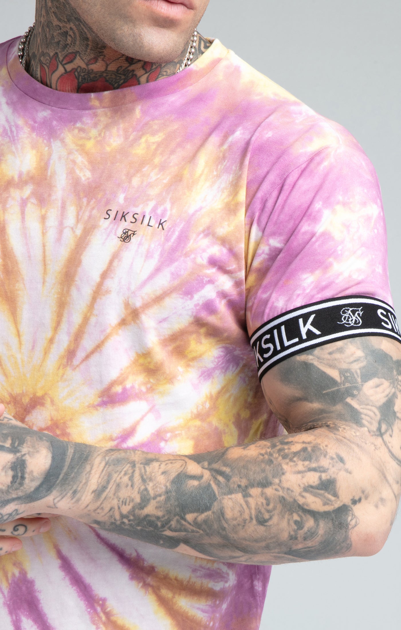 Load image into Gallery viewer, Pink Tie Dye Elastic Cuff T-Shirt (1)