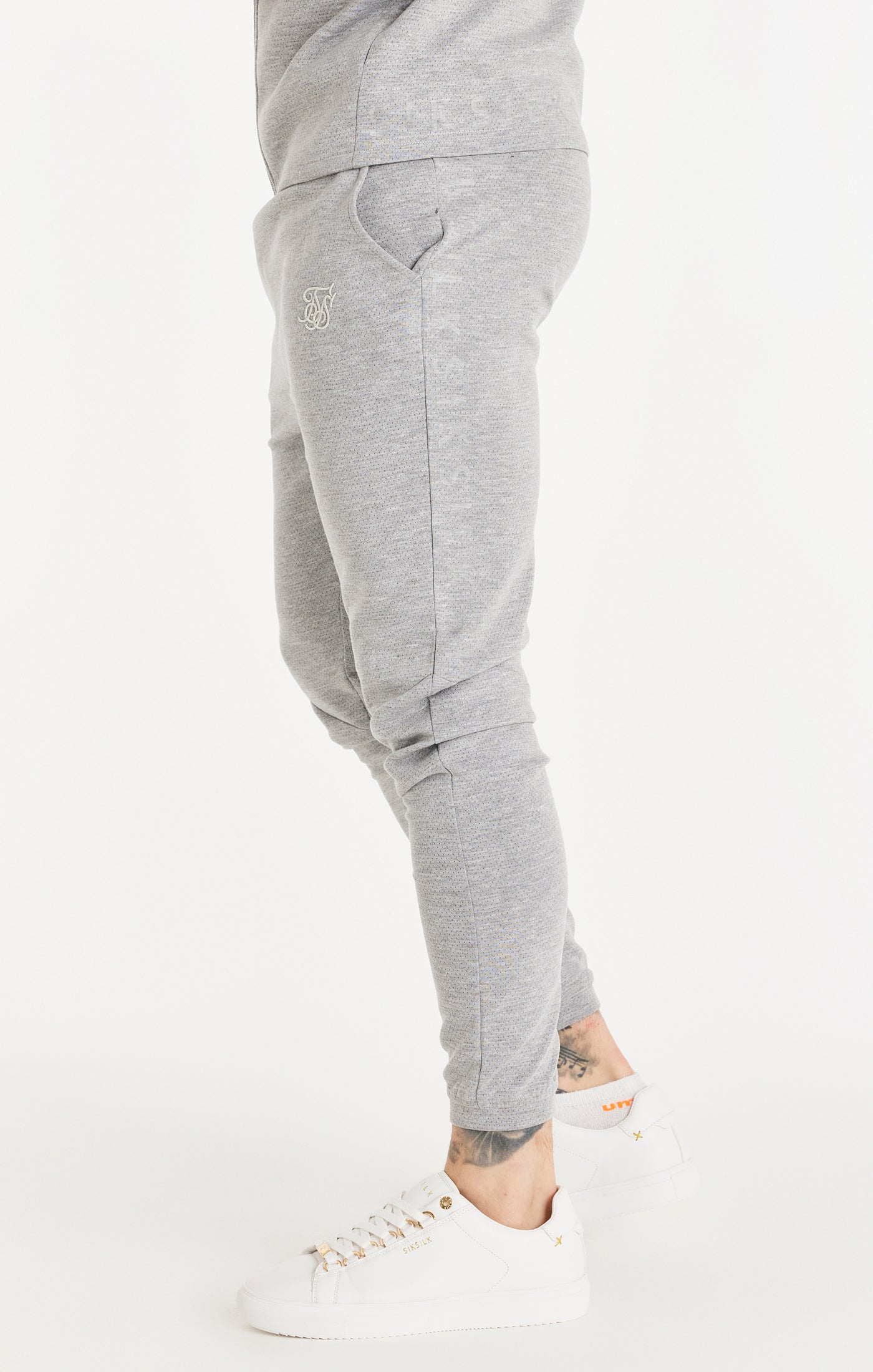 Load image into Gallery viewer, Grey Textured Fitted Pant (1)