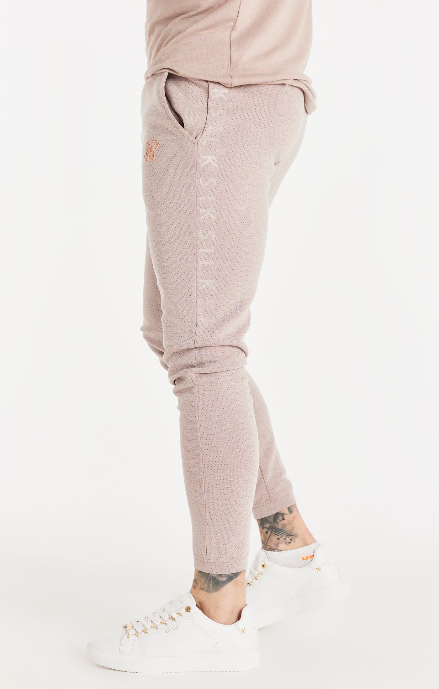 Load image into Gallery viewer, Pink Washed Fitted Tape Pant (1)