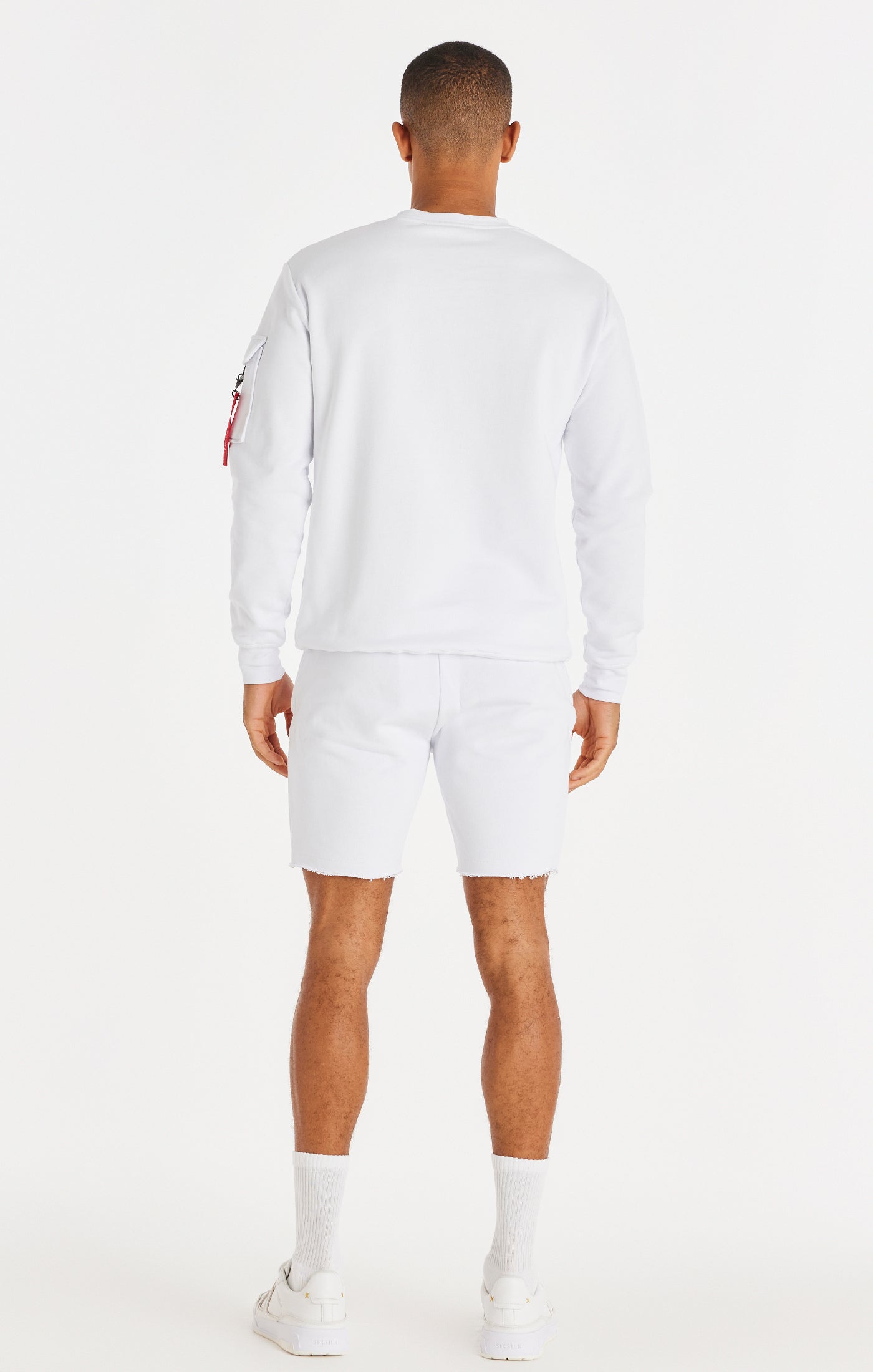 Load image into Gallery viewer, SikSilk Long Sleeve Utility Flight Sweater - White (6)