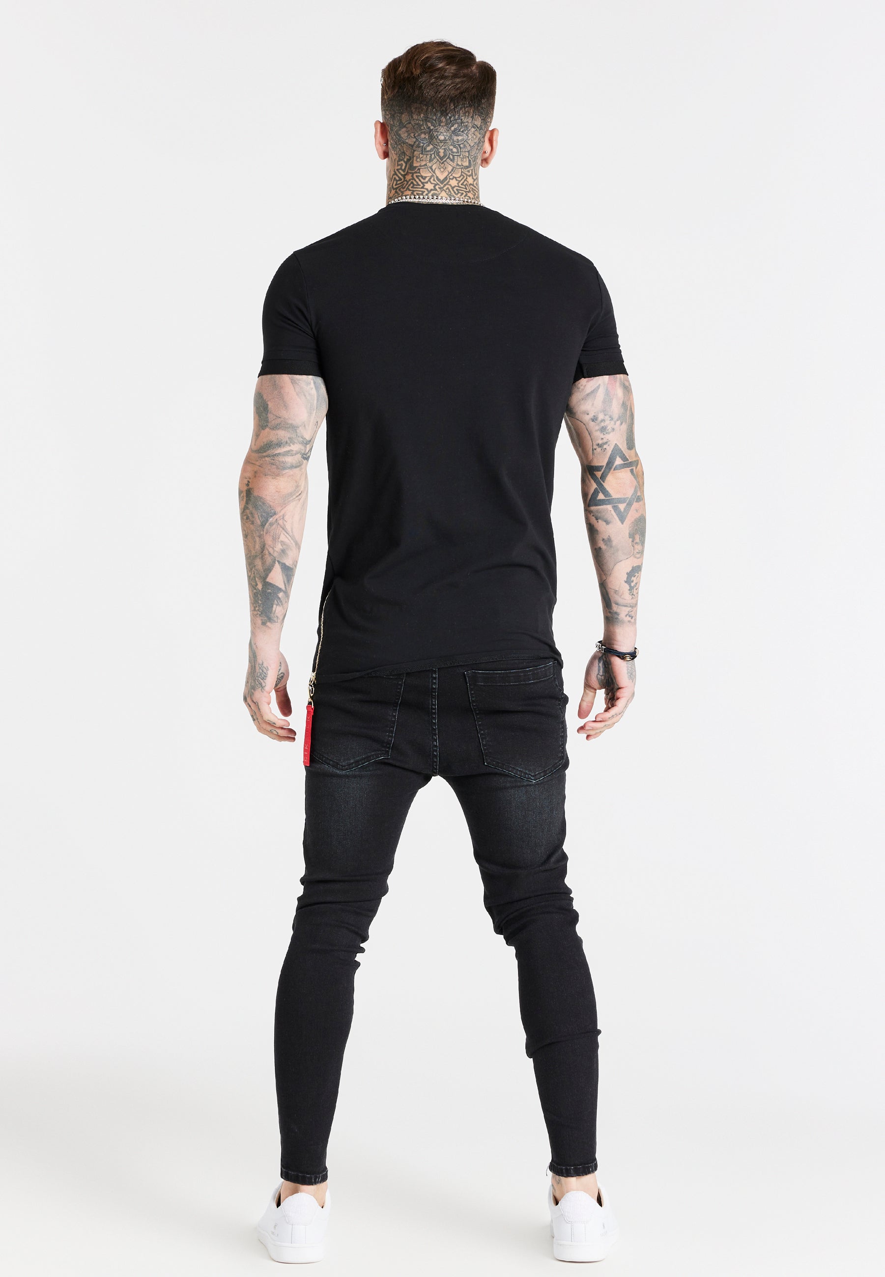 Load image into Gallery viewer, SikSilk S/S Signature Flight Tee - Black &amp; Gold (5)