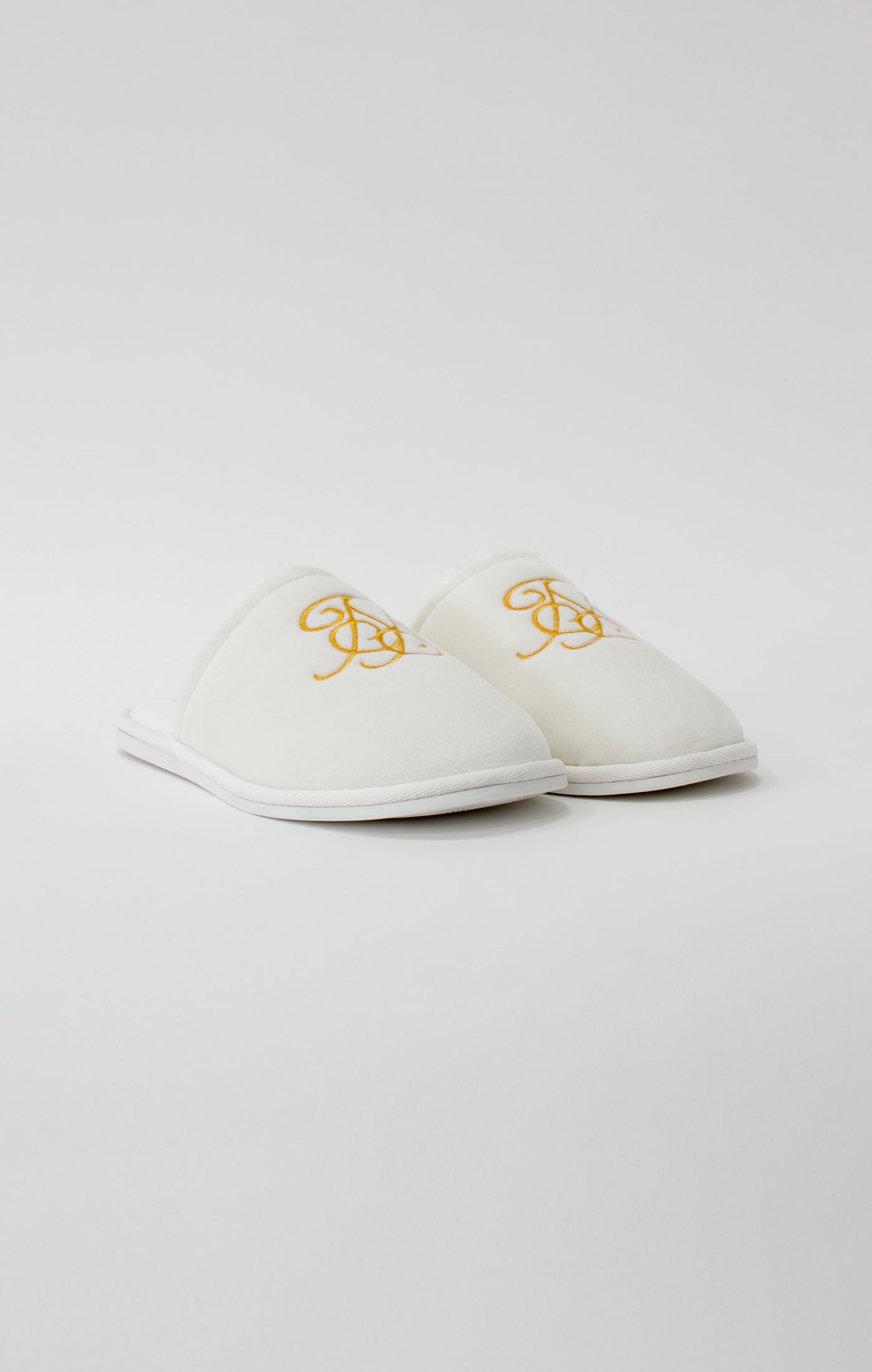 Load image into Gallery viewer, White Slipper With Embroidered Logo (1)
