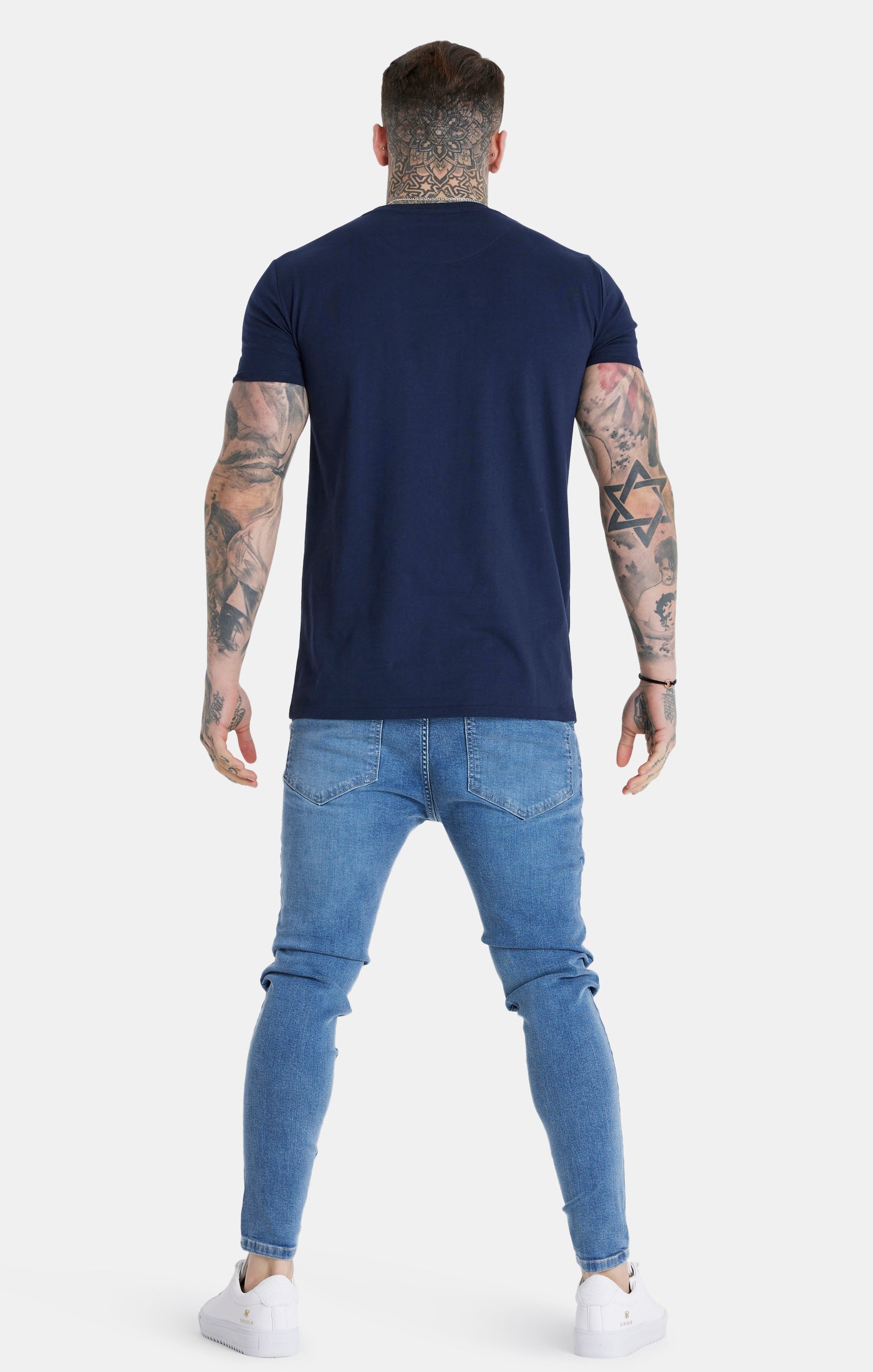 Load image into Gallery viewer, Messi x SikSilk Navy Muscle Fit (4)