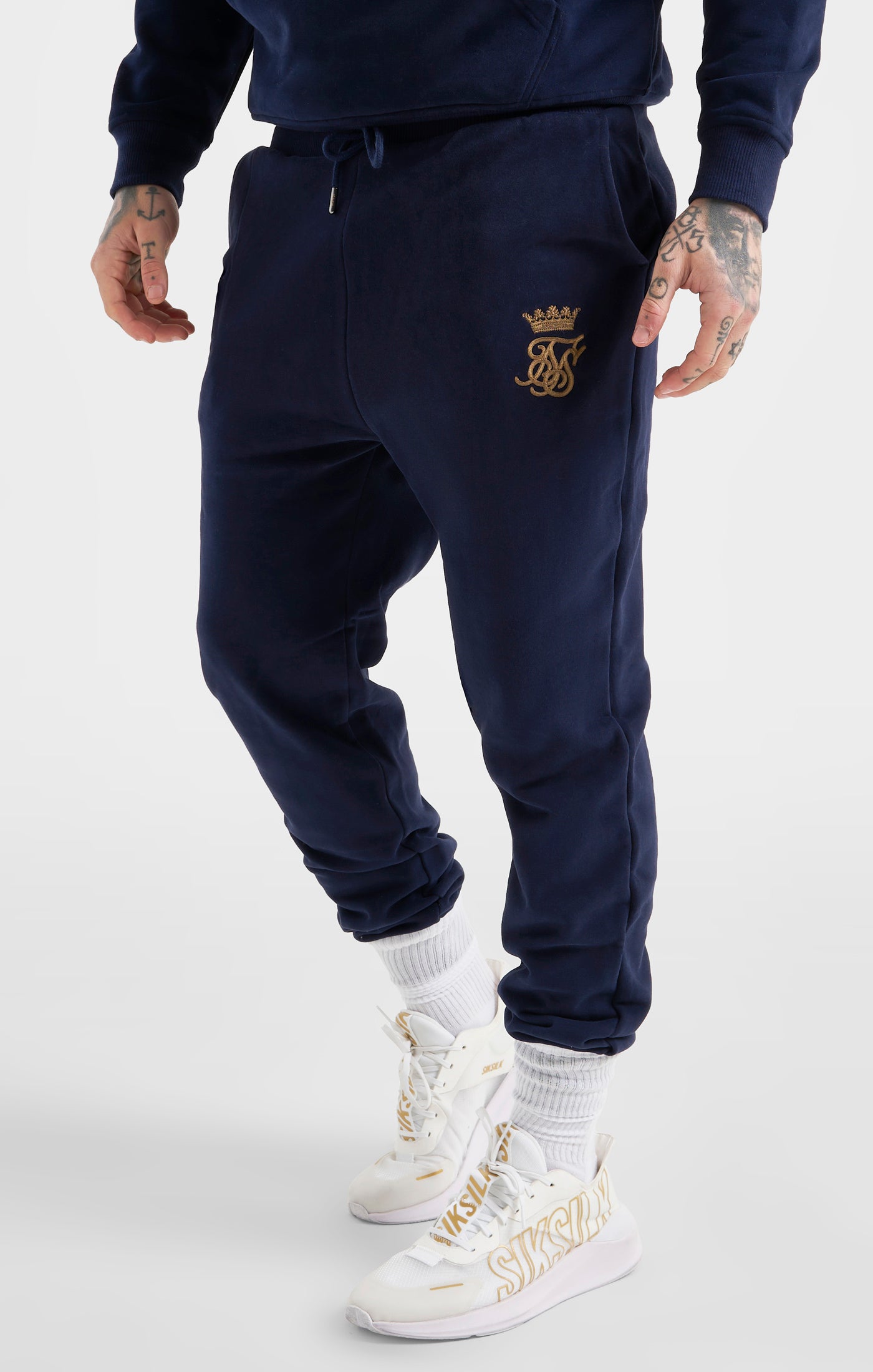 Load image into Gallery viewer, Messi x SikSilk Navy Fleece Pant