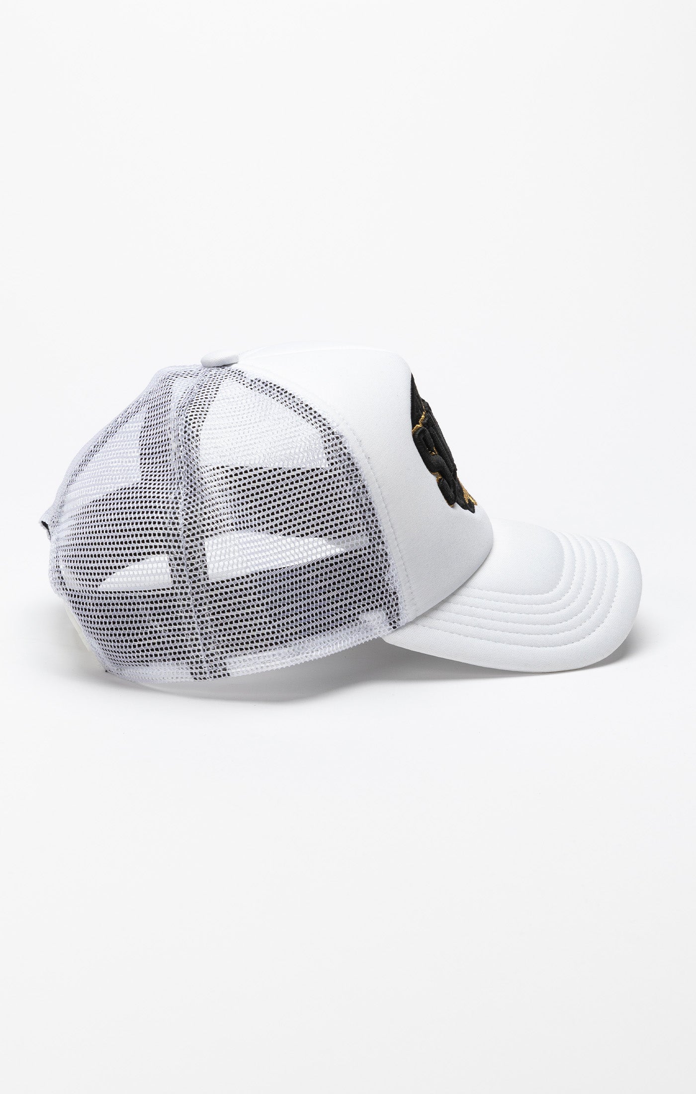 Load image into Gallery viewer, White Applique Patch Foam Mesh Trucker Cap (2)