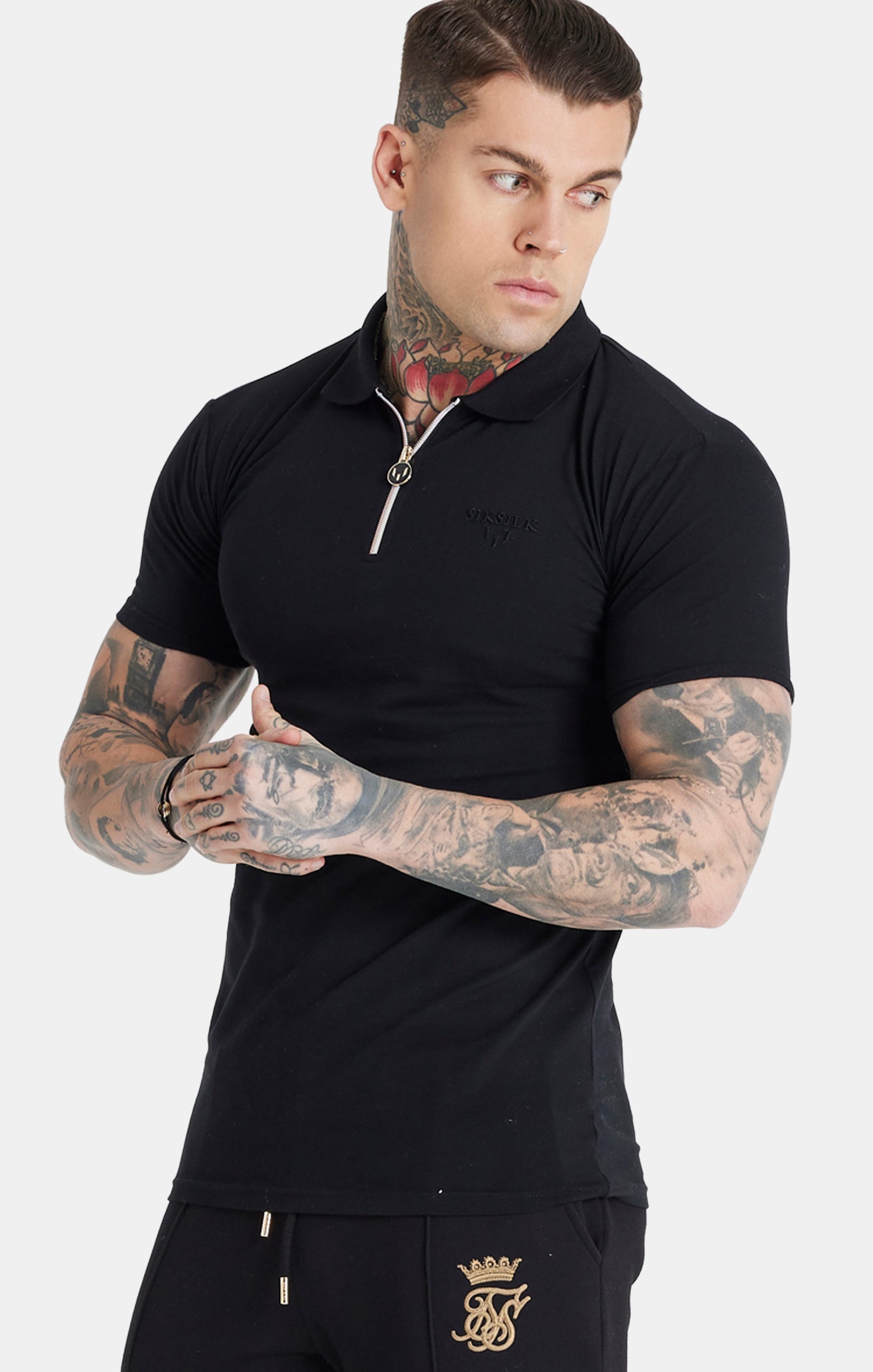 Load image into Gallery viewer, Messi X SikSilk Polo Shirt - Black