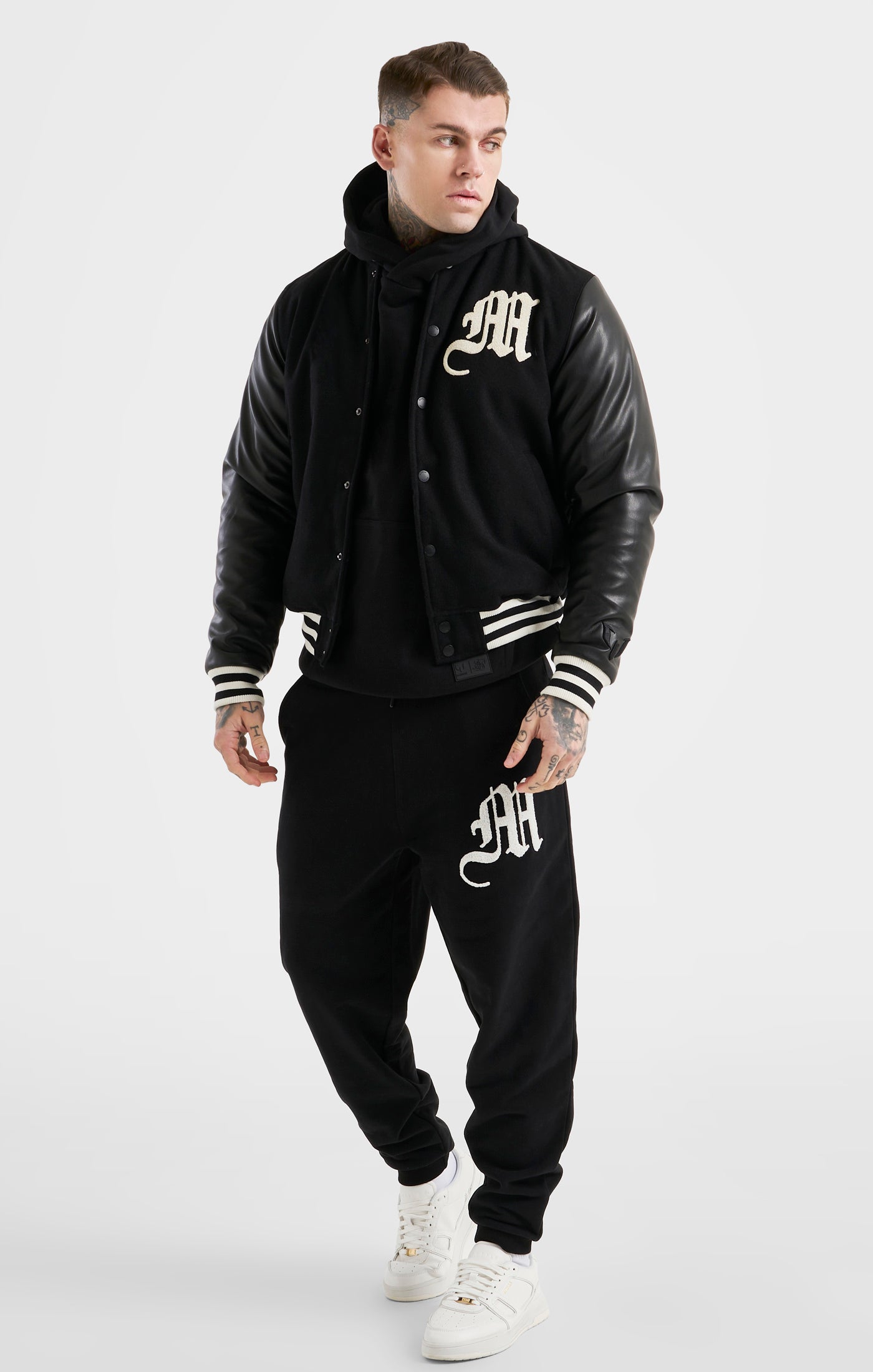 Load image into Gallery viewer, Messi x SikSilk Black Bomber Jacket (2)
