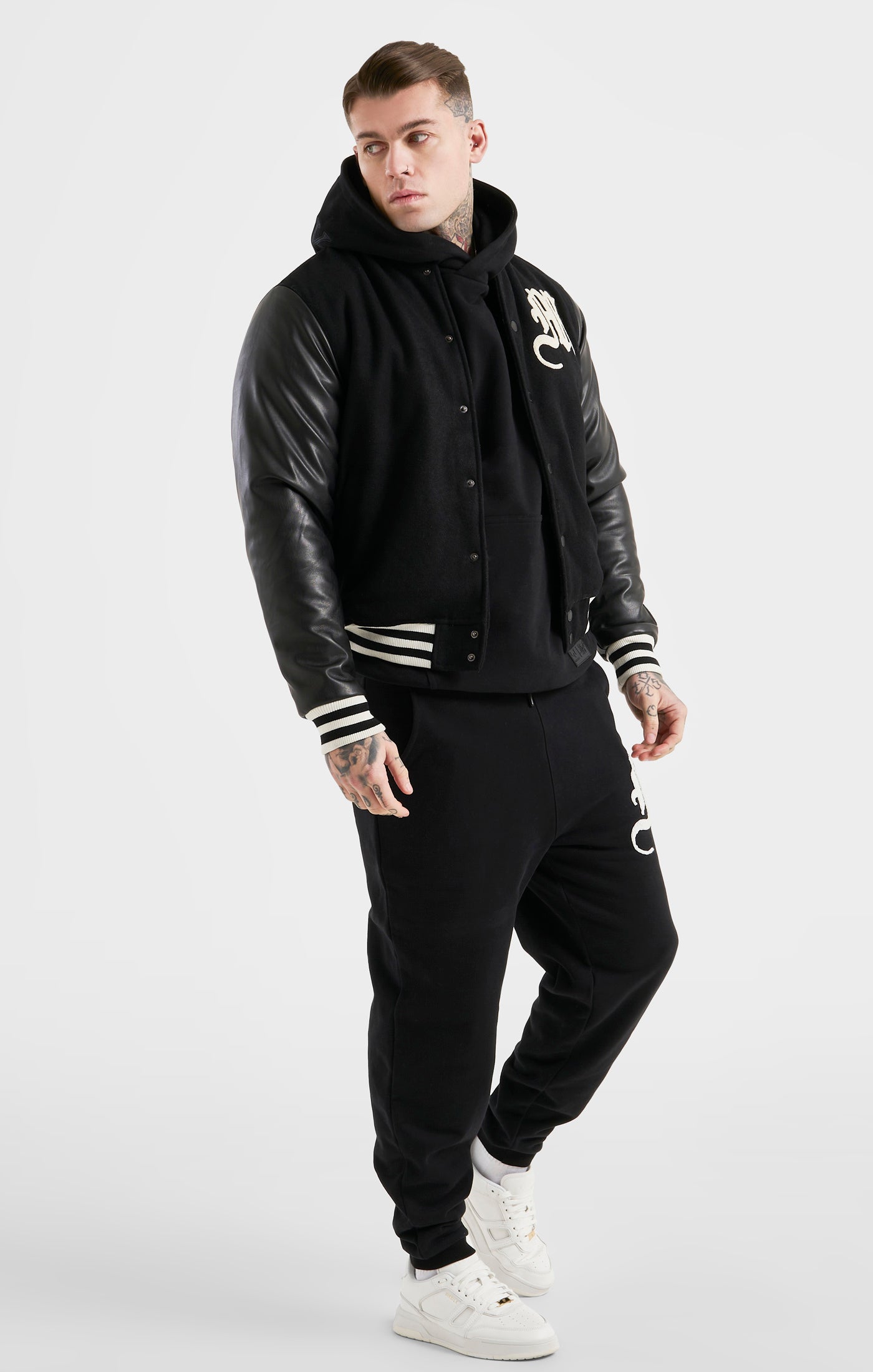 Load image into Gallery viewer, Messi x SikSilk Black Bomber Jacket (3)