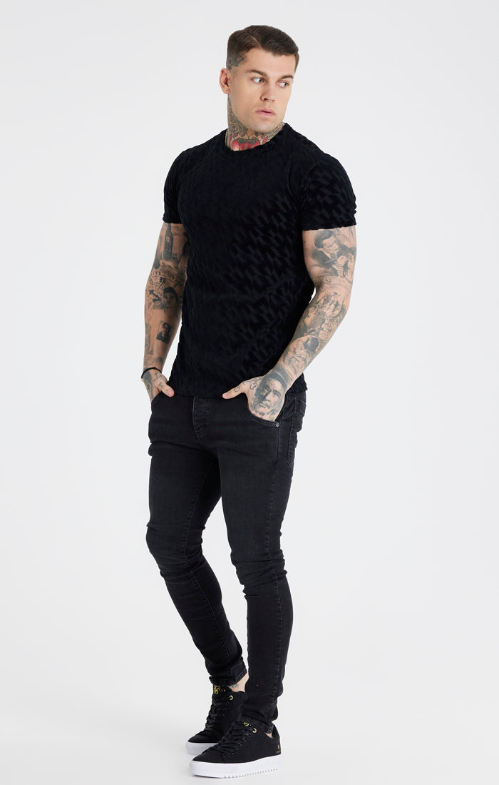 Load image into Gallery viewer, Messi x SikSilk Black Toweling Oversized T-Shirt (2)